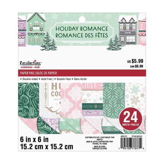 Holiday Romance Paper Pad by Recollections™, 6" x 6"
